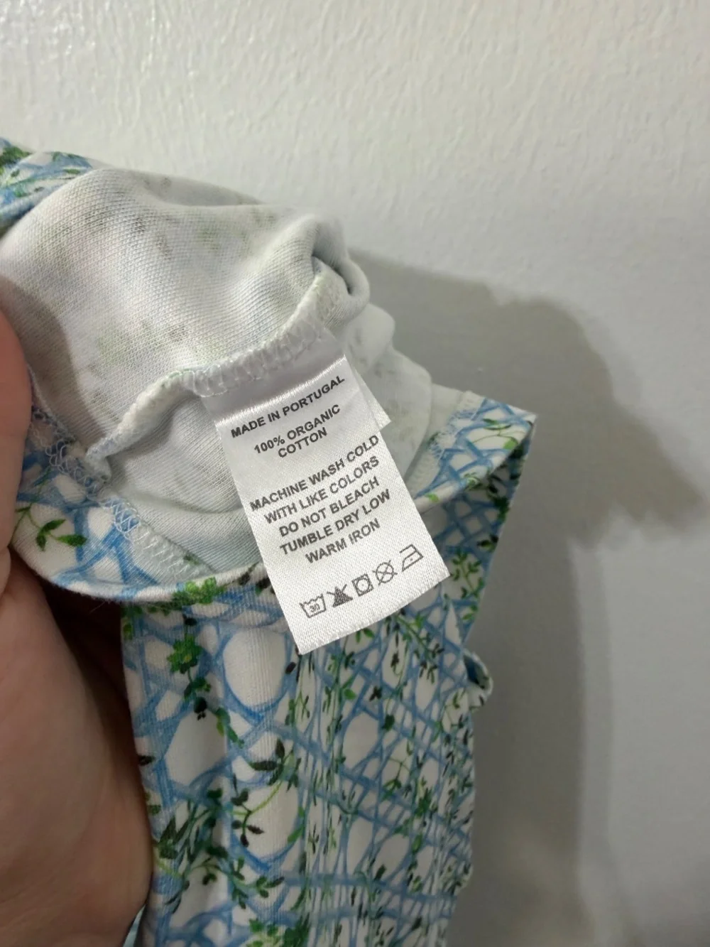 Hill House Toddler Girls Blue Green Floral Pajama Set 3-4 Yr Organic Cotton